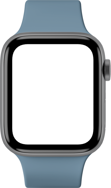Cutout of Blue Apple Watch